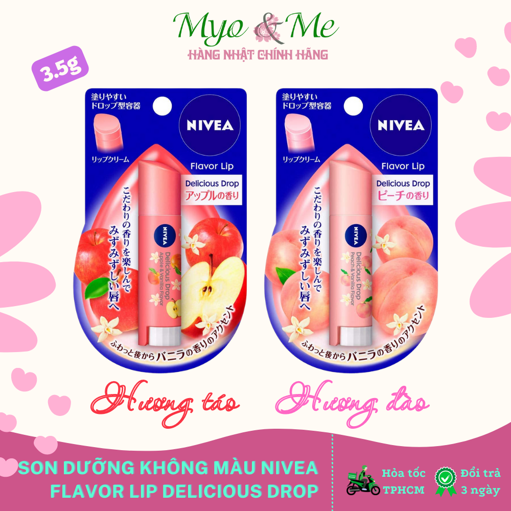 Son dưỡng môi Nivea Flavor Lip Delicious Drop Nhật Bản - 3.5g