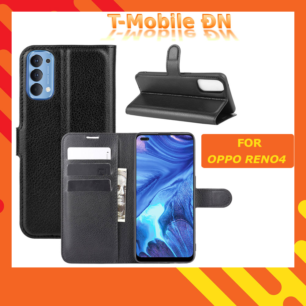 Bao da Oppo Reno 4 Cao cấp có nắp gập và chống xem video tiện lợi