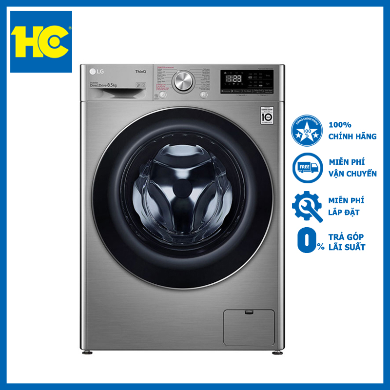 [Trả góp 0%]Máy giặt LG AI DD 8.5 kg FV1408S4V lồng ngang