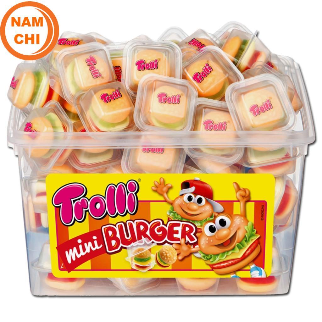 [HỘP 60 VIÊN] Kẹo Dẻo TROLLI MINI BURGER 10g - Hàng Đức