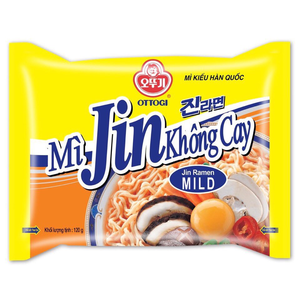 Lốc 5 Gói Mì Jin Ramen không cay Ottogi gói 120g