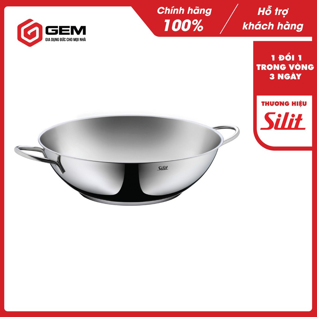 Chảo xào inox silit wok 32cm - hàng chính hãng đức