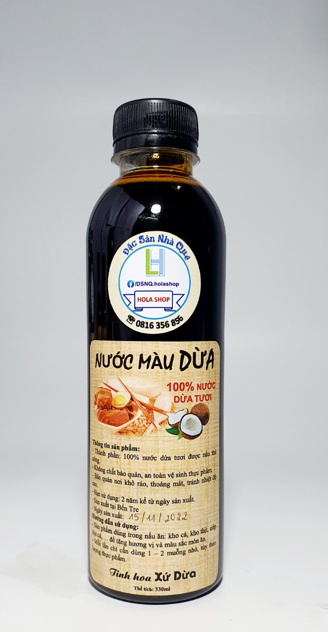 NƯỚC MÀU DỪA (NƯỚC HÀNG) NGUYÊN CHẤT, 100% TỪ NƯỚC DỪA TƯƠI, 330ML