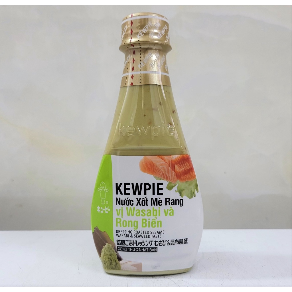 COMBO 2 CHAI NƯỚC XỐT MÈ RANG KEWPIE VỊ WASABI VÀ RONG BIỂN - dùng trộn salad, chấm hải sản