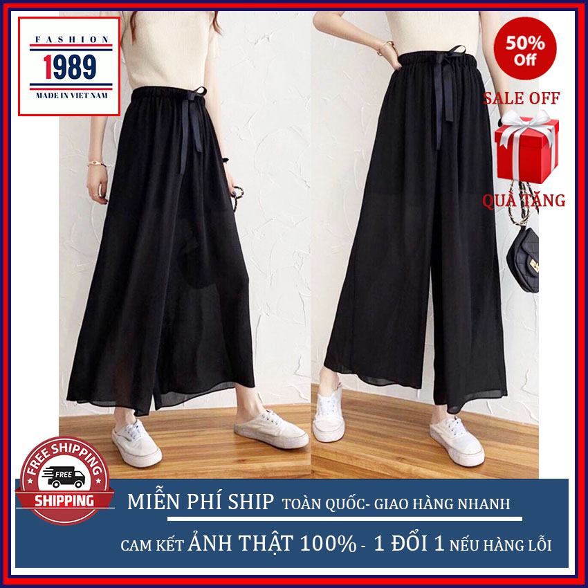 Quần ống rộng lụa🌺 2 lớp kiểu dáng hàn quốc hót nhất 2020 QV09 THỜI TRANG 1989 quần với thiết kế 2 lớp vẫn tạo dc cảm giác mềm mại , mặc tôn dáng chân dài miên man , chất lụa mềm mại thoải mái