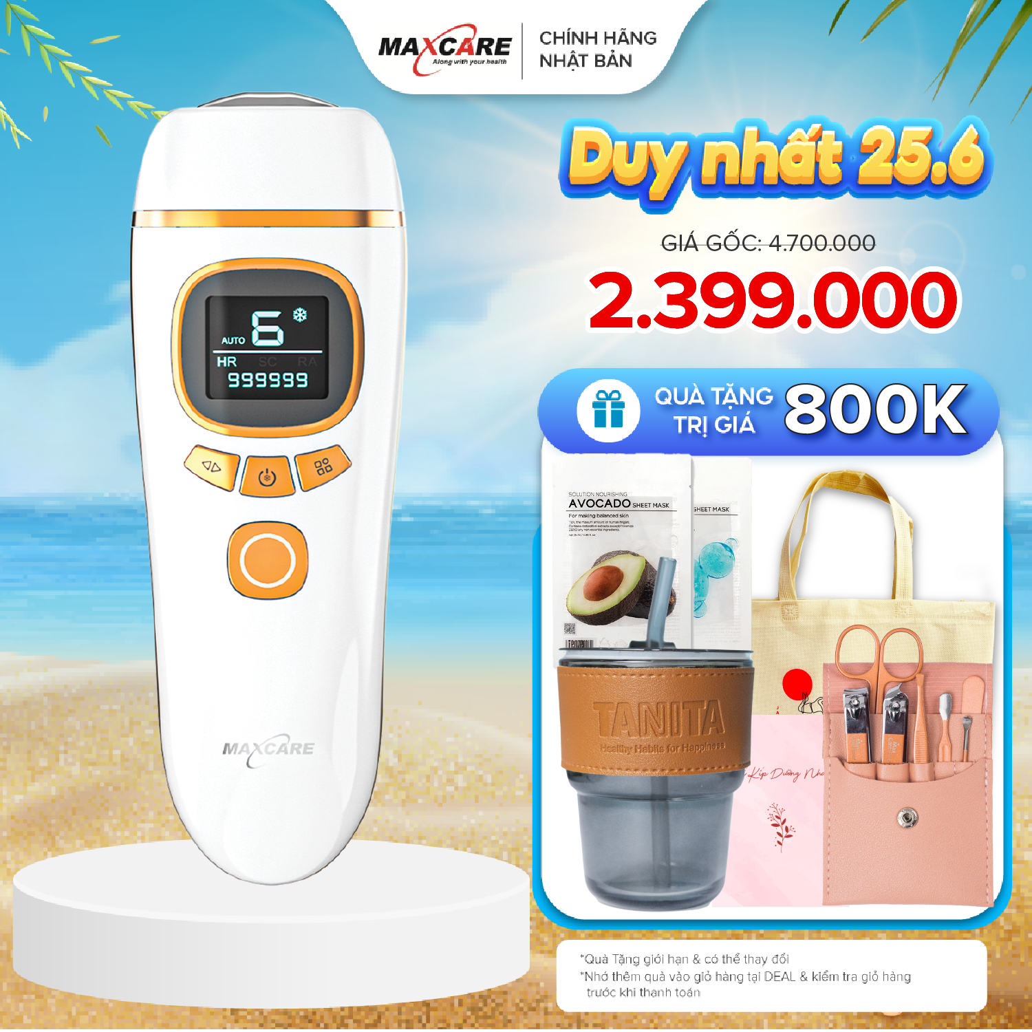 Máy triệt lông & trẻ hóa da cá nhân Maxcare IPL Venus M1 Pro