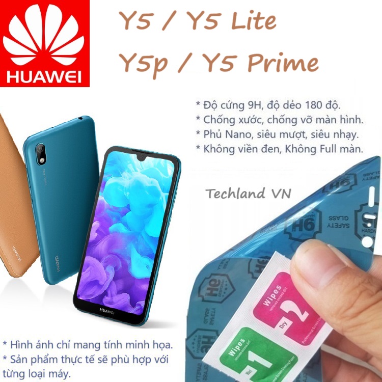 Cường Lực Phủ Nano Huawei Y5 / Y5p / Y5 Prime / Y5 Lite - Trong Suốt, Không Full Màn, Không Viền Đen