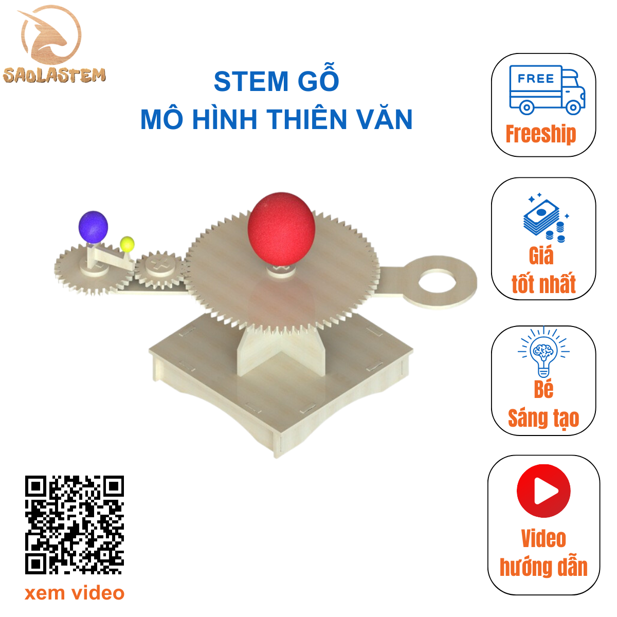 Đồ chơi stem - đồ chơi lắp ráp mô hình thiên văn - stem khoa học, giáo dục, trí tuệ.