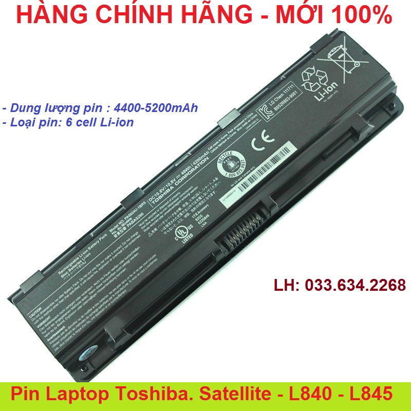 Pin Laptop Toshiba Satellite L840 L845 - Pin Laptop L840