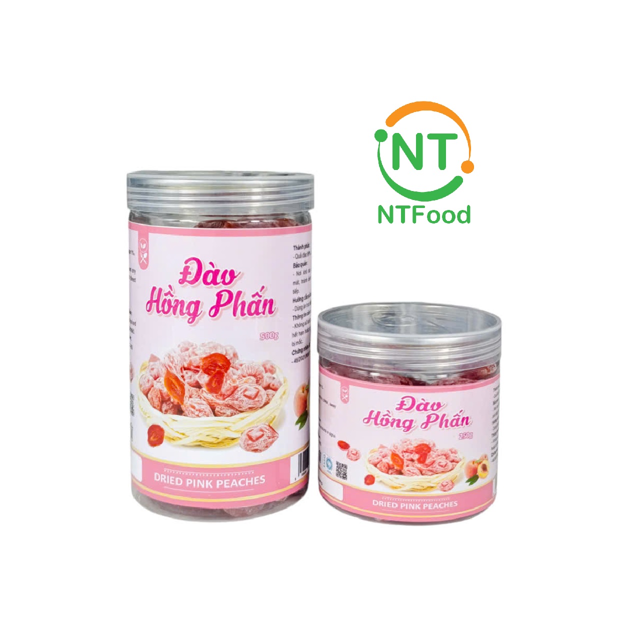 Mứt Đào Hồng Phấn NTFood hũ 500gr - Nhất Tín Food