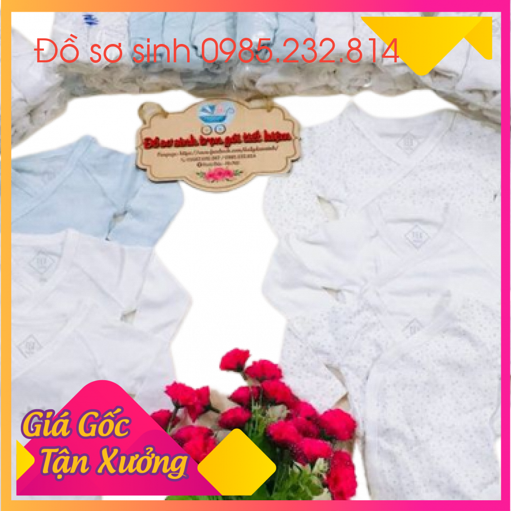 Combo 5 body tex vạt chéo tay dài cho trẻ sơ sinh