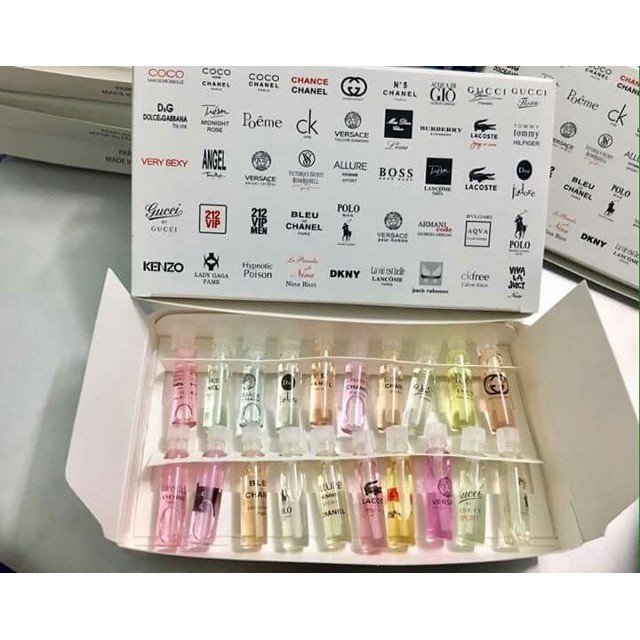 [HCM]NƯỚC HOA 20 ỐNG MINI HÌNH THÁP hương thơm quyến rũ Nước hoa mini set 20 ống nước hoa mini nhiều mùi nổi tiếng