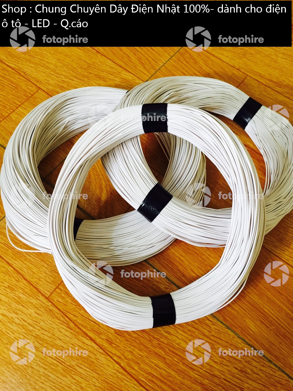 Dây điện nhật 0,75 100m màu trắng