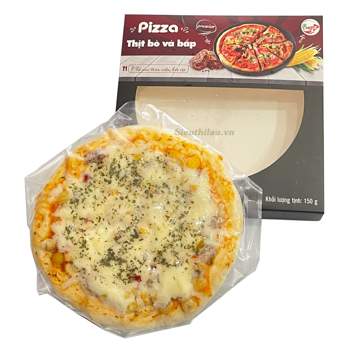 [Tokbokki Store] [HCM SHIP 2H] Bánh Pizza Thịt Bò & Bắp Bapa 15cm