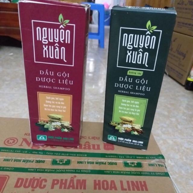 Combo 2 chai dầu gội dược liệu Nguyên Xuân - 1 chai 200 ml màu xanh + 1 chai 200 ml màu nâu