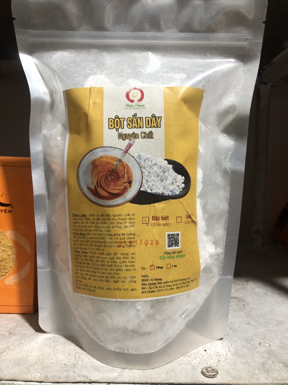 Bột sắn dây lọc 35 lần nước kiềm theo PP Ohsawa gói 500g