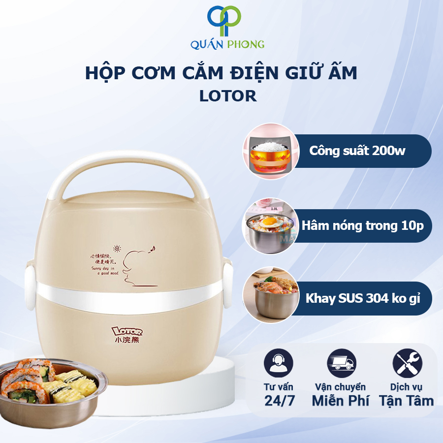 Hộp cơm cắm điện, hâm nóng giữ nhiệt Lotor
