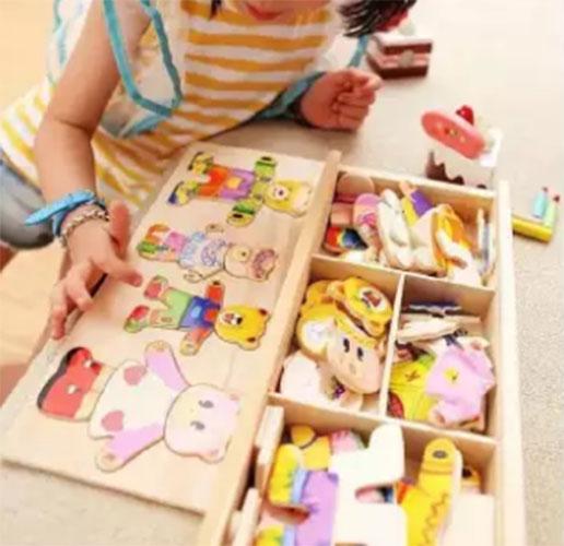 Bộ Đồ Chơi Lắp Ghép Bằng Gỗ Hình Gấu Ngộ Nghĩnh