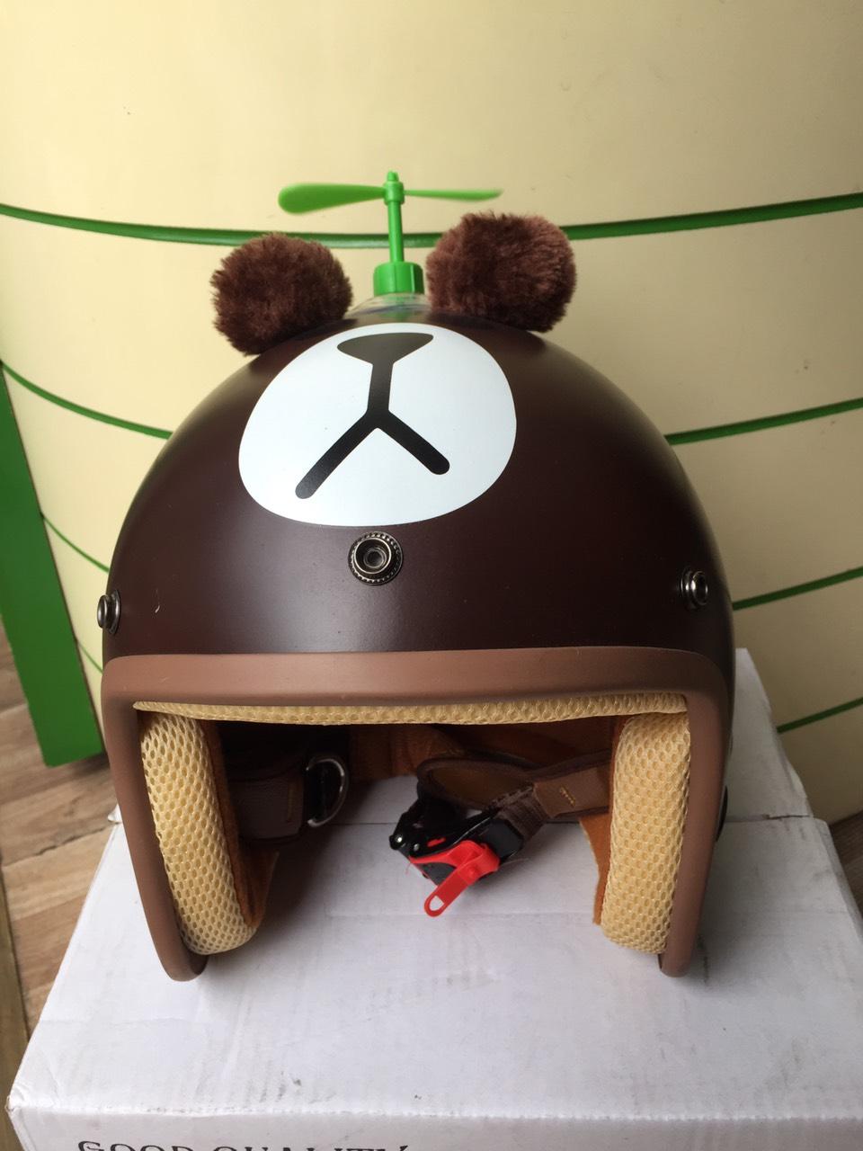 [HCM]Nón bảo hiểm X-Pro 3/4 hình thú  kute (tặng chong chống)