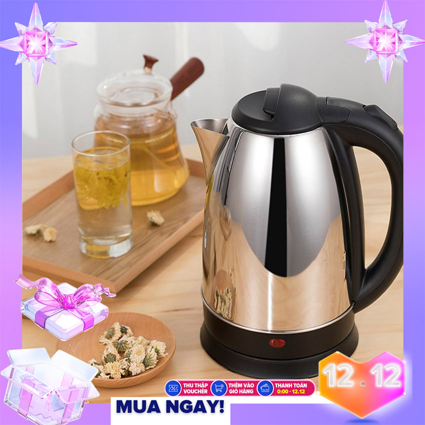 Ấm siêu tốc full house 1.8 lít, loại inox 304, Ấm siêu tốc tự ngắt, sôi nhanh an toàn- bảo hành 12 tháng