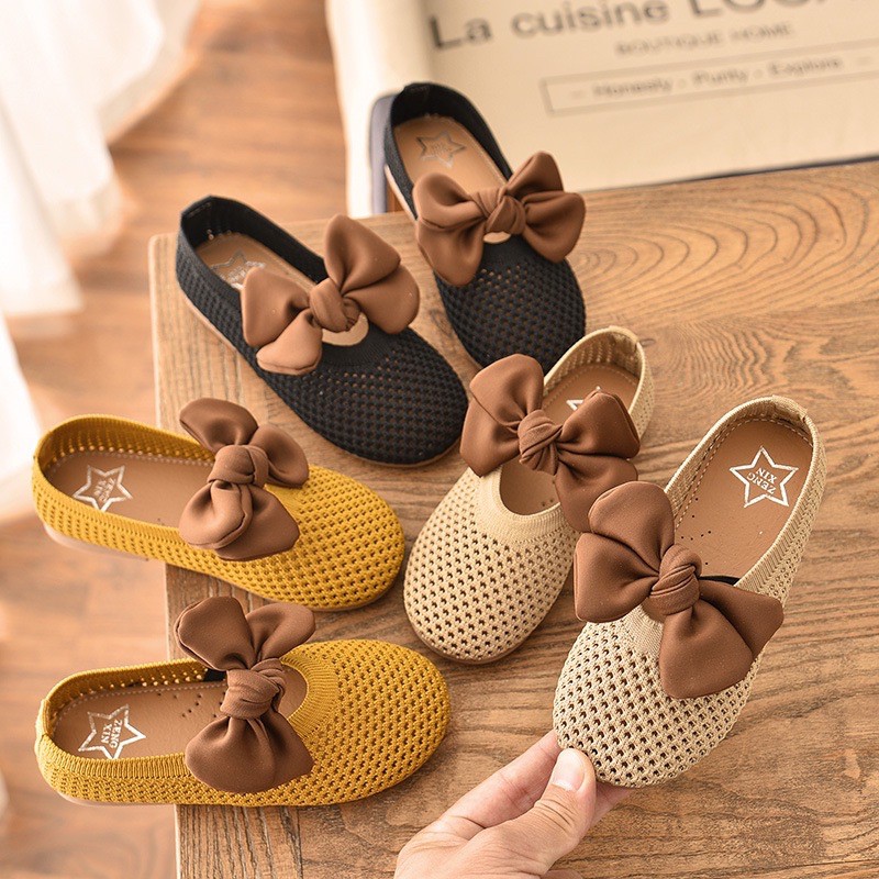 💥MỚI VỀ💥 Giày lưới búp bê mix nơ cho bé gái