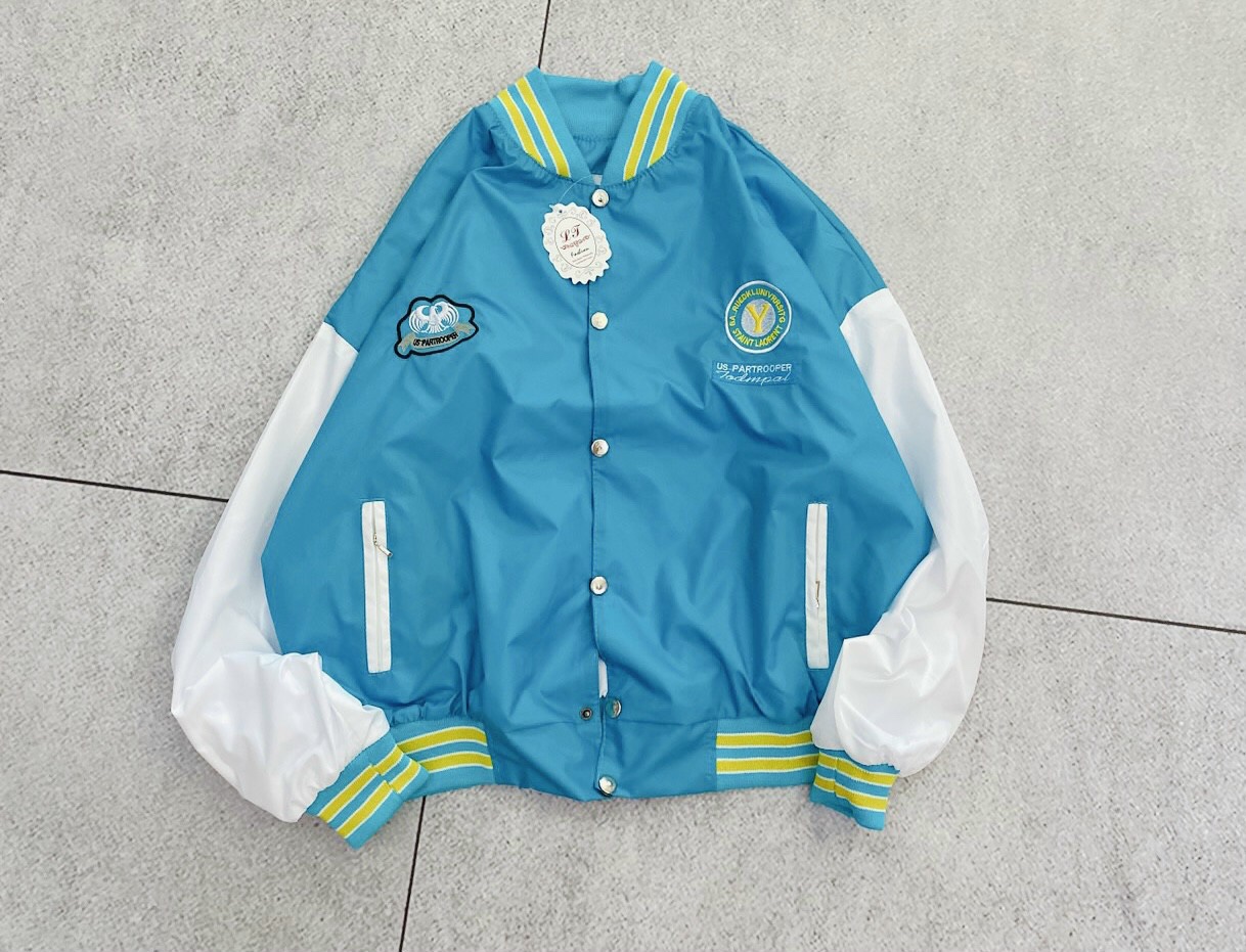 Áo khoác dù bomber nữ 2 lớp cúc bấm siêu đẹp