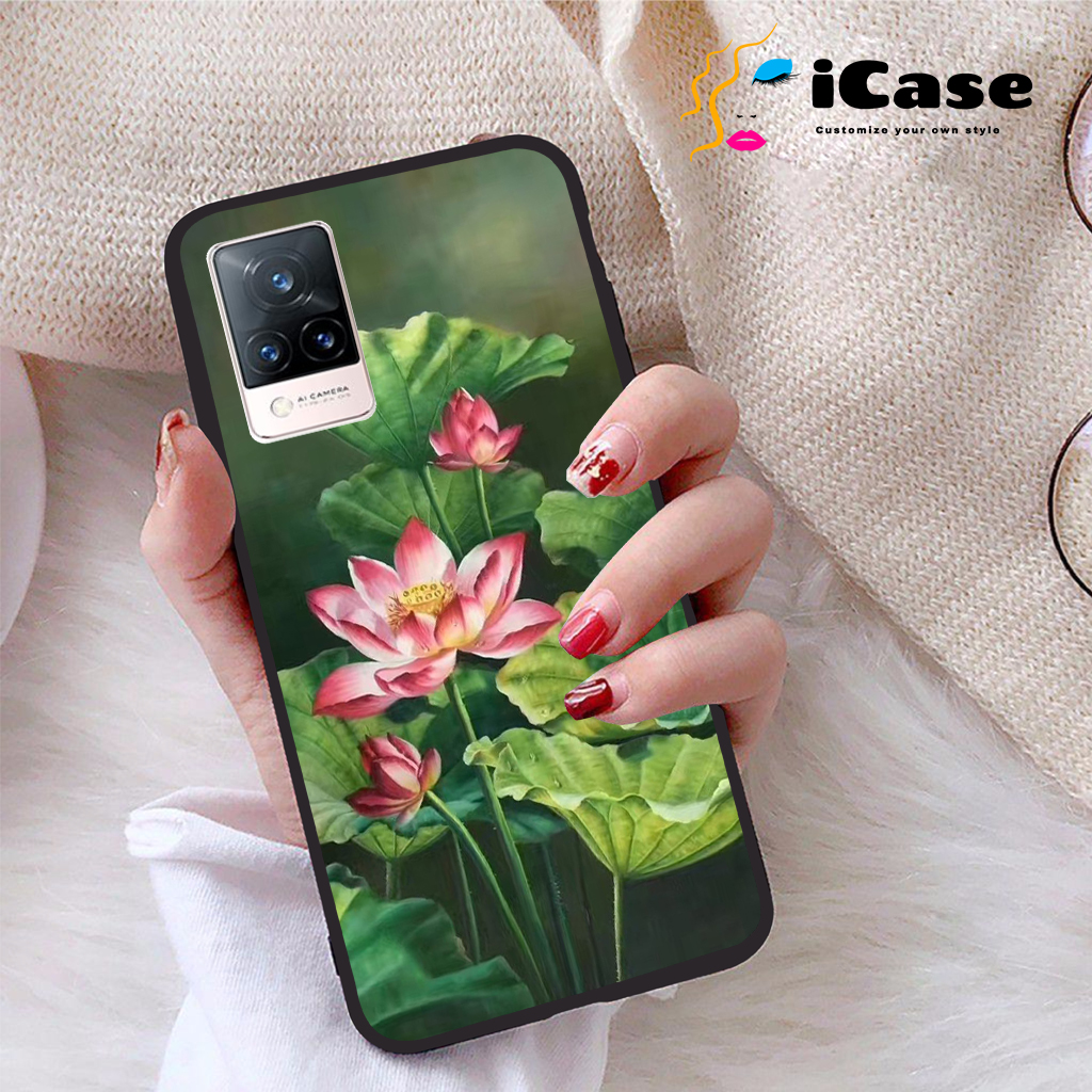 Ốp lưng vivo v21 5g viền dẻo tpu bst sen