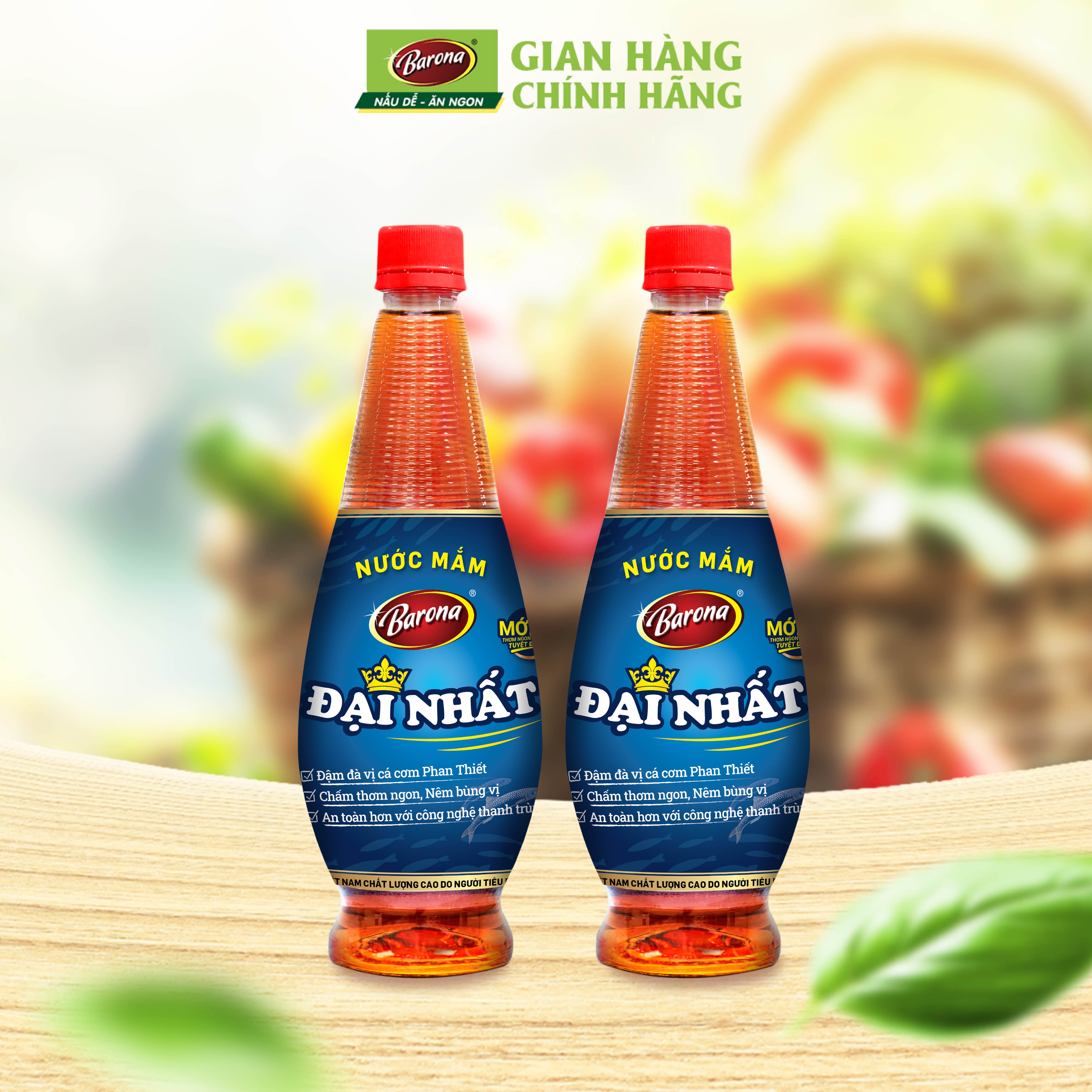 Combo 2 Chai Nước Mắm Barona Đại Nhất 12 độ đạm 750ml