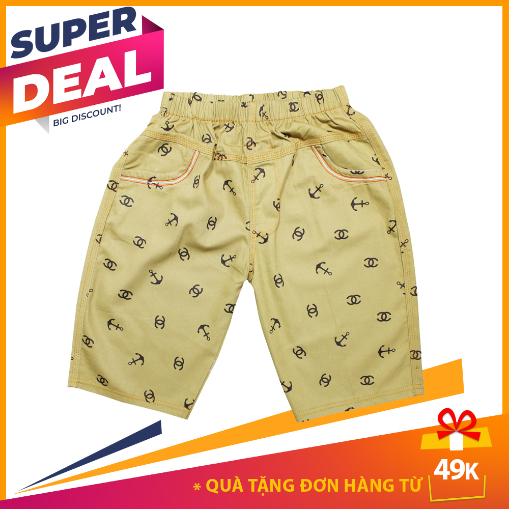 Quần short Kaki bé trai cá tính - Màu và mẫu ngẫu nhiên size 25-37kg