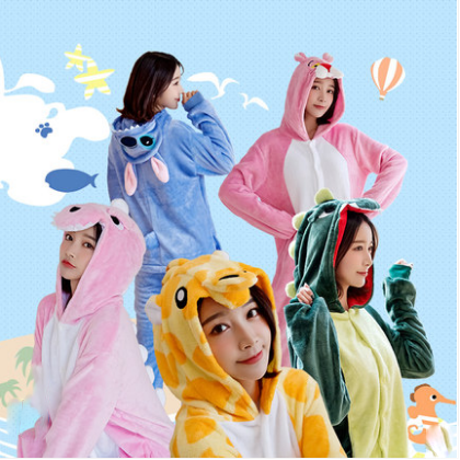 Đồ Ngủ Liền Thân Hình Thú Cho Người Lớn Áo Ngủ Con Vật Dễ Thương Chất Nhung Bông Mềm Mịn - Hipsstore