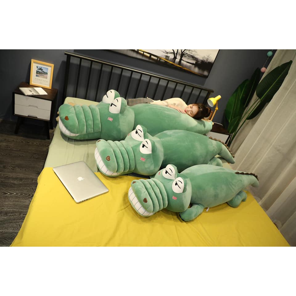 Gấu bông cá sấu mắt lồi béo  1m6 Cá Sấu Chúa dùng làm quà tặng bạn gái gối ôm ngủ hoặc dùng làm vật trang trí trong nhà