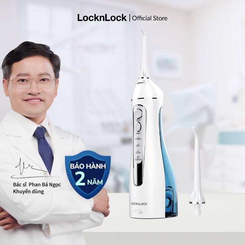 [Chính hãng] Máy tăm nước không dây Lock & Lock (Lock n Lock) Cordless Oral Irrigator ENR156BLU 200ml