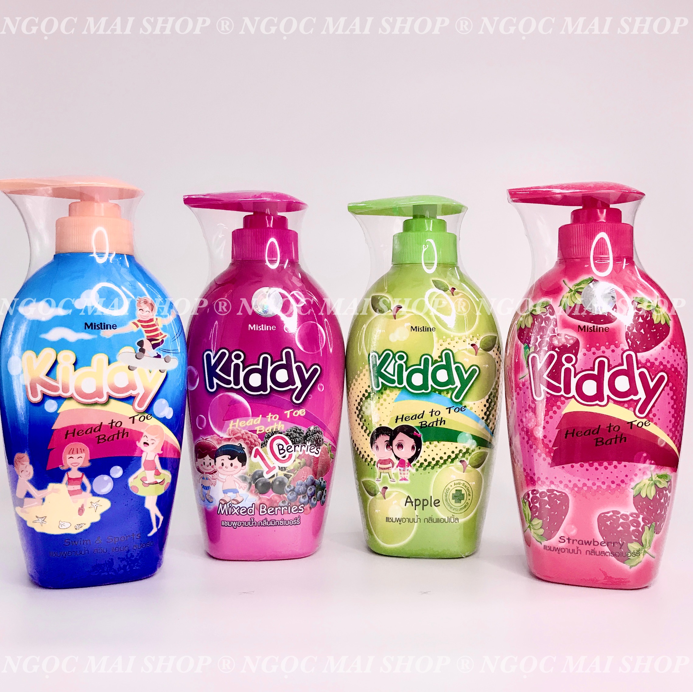Sữa tắm gội em bé mistine kiddy 400ml thái lan