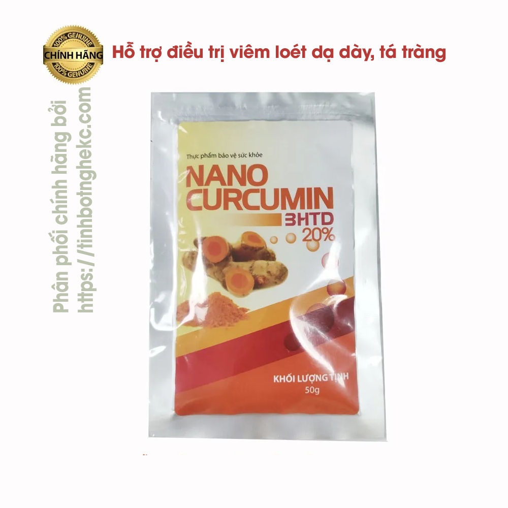Nano curcumin 3HTD 20% - Nano nghệ nguyên chất dạng Bột - Túi 50g