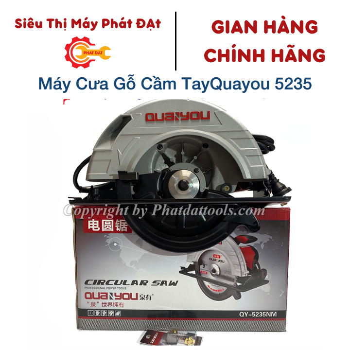 Máy cưa gỗ cầm tay cỡ lớn quaiyou qy5235 - công suất 2100w - bảo hành 6 tháng - hàng nội địa cao cấp