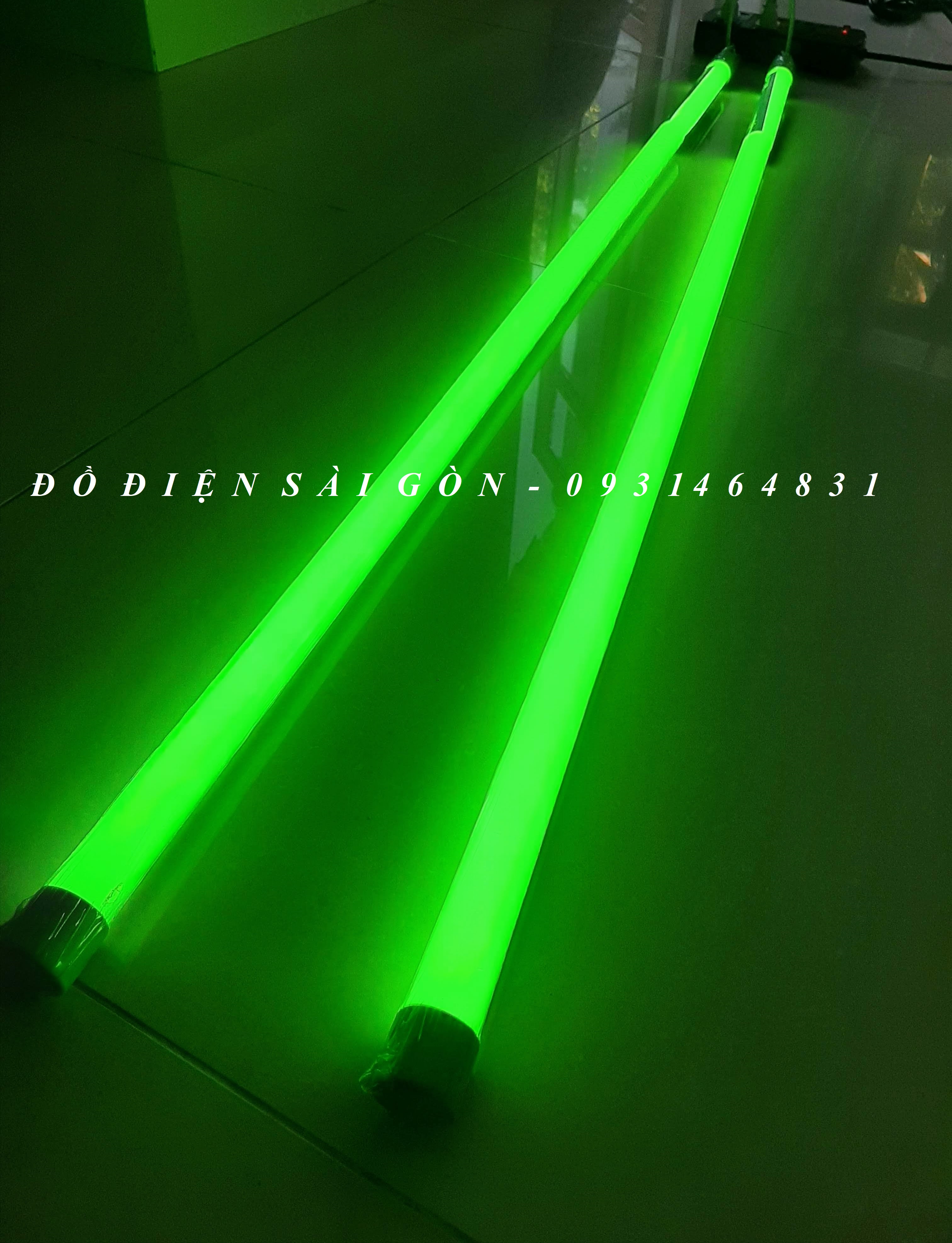 Combo 2 Bóng Đèn Led Tuýp 60cm - 1m2 Trang Trí Màu Xanh Lá, Đèn Led 6 Tấc - 1,2m Nhiều Màu Sắc