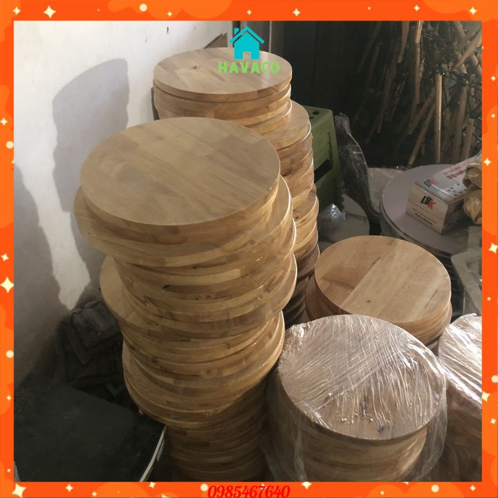Mặt gỗ cao su tròn 25 x 25 - gỗ tấm tròn - mặt ghế tròn bền đẹp