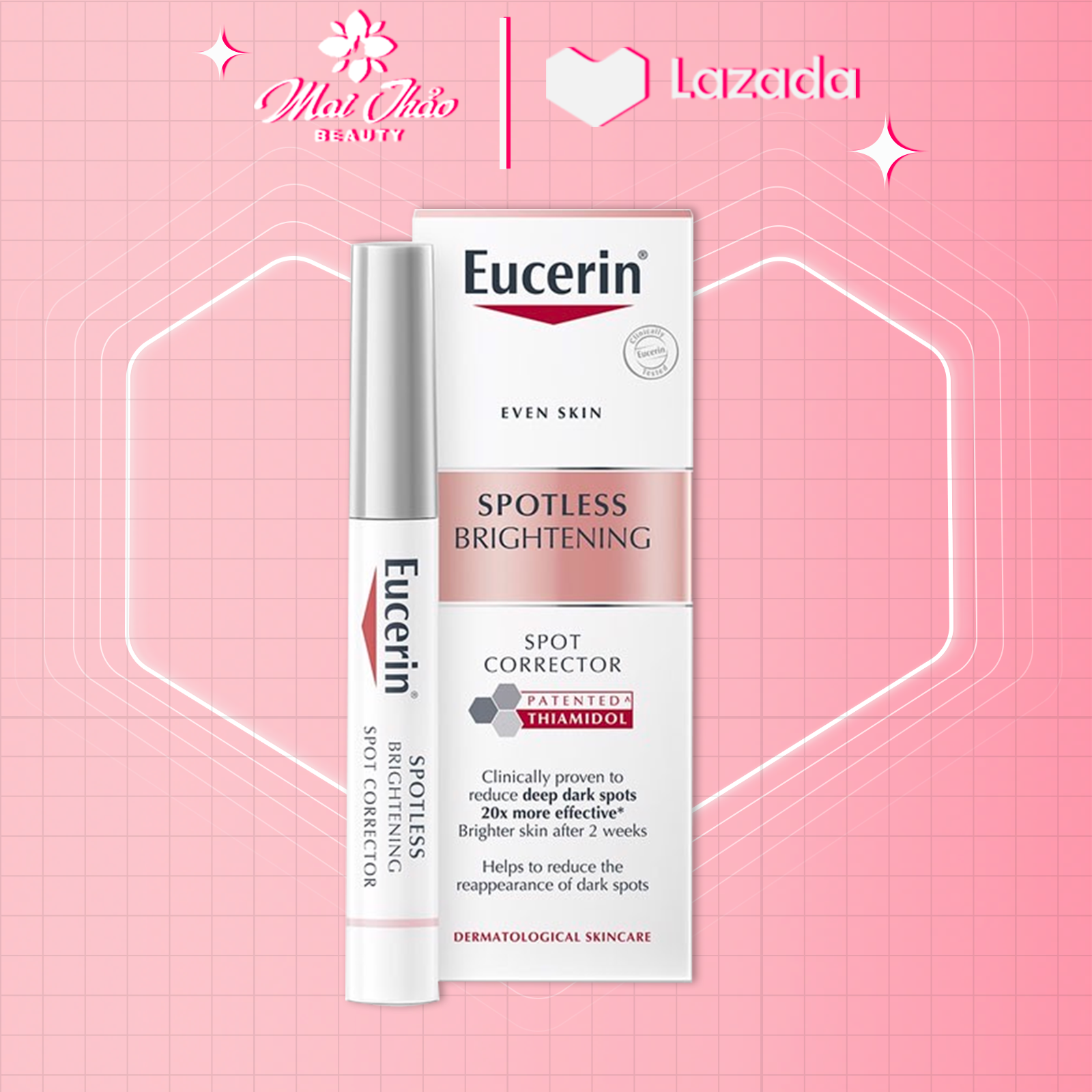 Eucerin tinh chất làm mờ thâm nám ultrawhite + spotless spot corrector 5ml