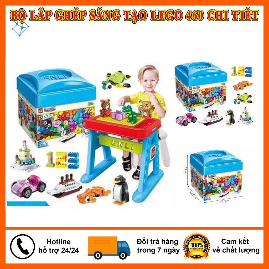 [HCM]Thế Giới Đồ Chơi Ngộ NghĩnhĐồ chơi trẻ emđồ chơi lắp ráp nhàBỘ LẮP GHÉP SÁNG TẠO LEGO 460 CHI TIẾT tặng cho bé những sáng tạo từ đồ chơi cao cấp.