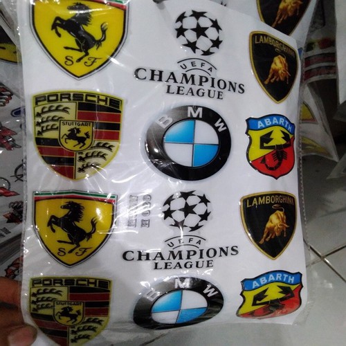 Tấm tem nổi logo hãng xe - Vindecal BD