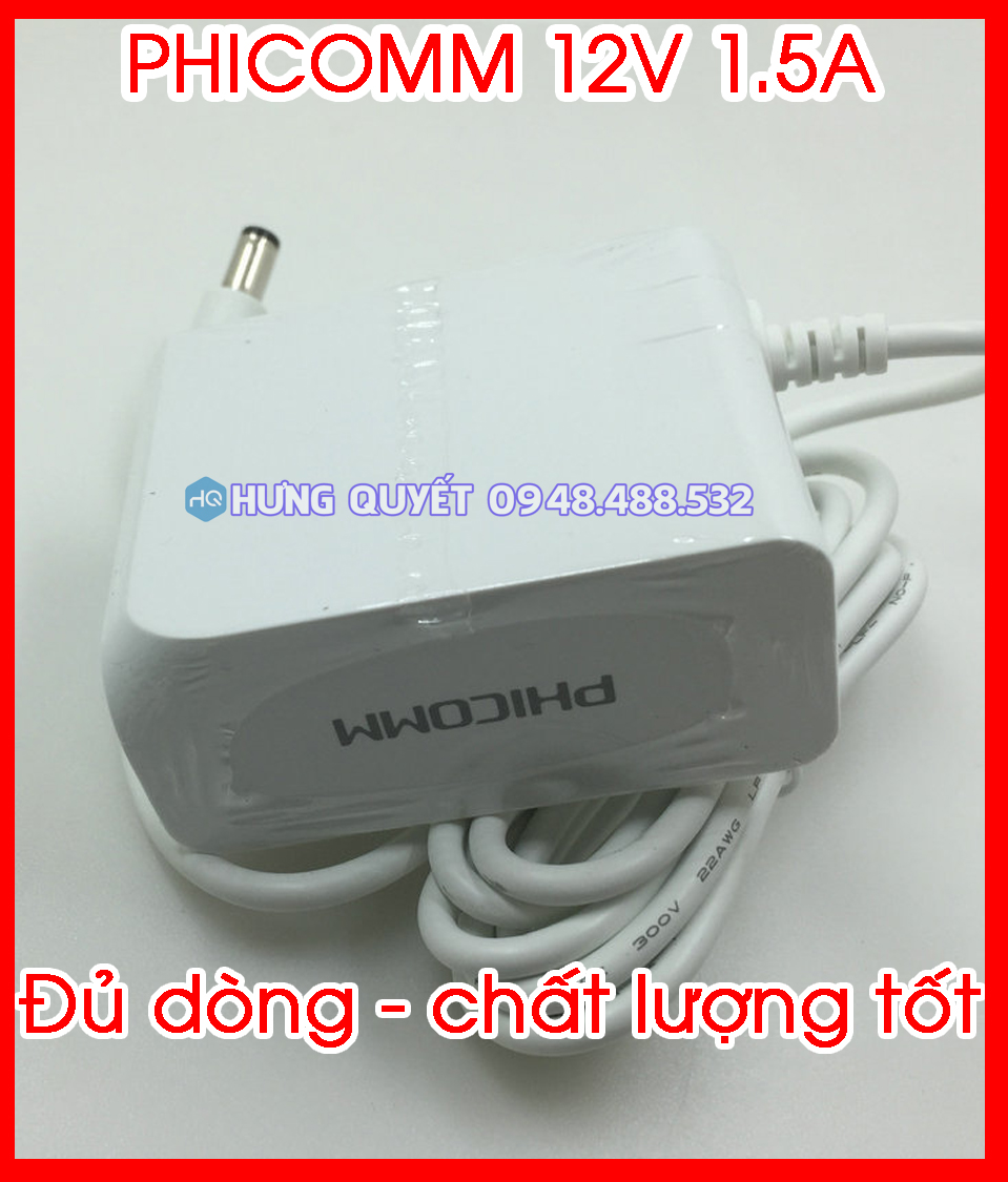 Bộ đổi nguồn 12v 1.5a phicomm 12v 1.5a chuyên dùng cho camera, đầu ghi, modem wifi - đảm bảo đủ dòng độ bền cao nguồn phicomm 12v adapter phicomm 12v