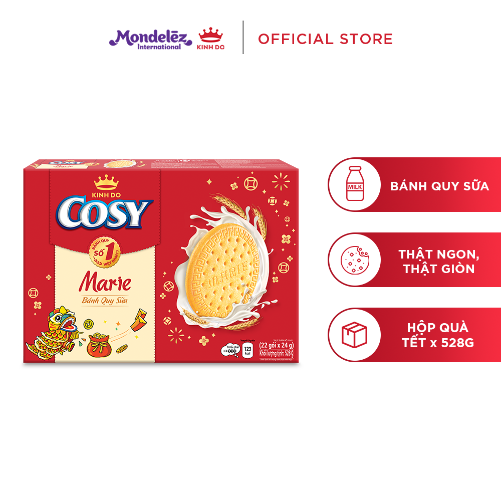 [CÓ TÚI GIẤY] Bánh Quy Cosy Marie Tết, Hộp Quà Tết 528G
