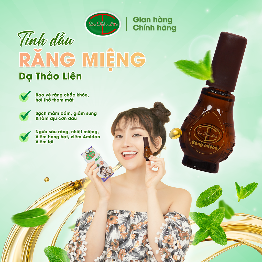 Tinh Dầu Răng Miệng Dạ Thảo Liên Thảo Dược Thiên Nhiên 20ml | Giải Pháp Hỗ Trợ Cho Các Vấn Đề Về Răng Miệng, Hôi Miệng, Nhiệt Miệng