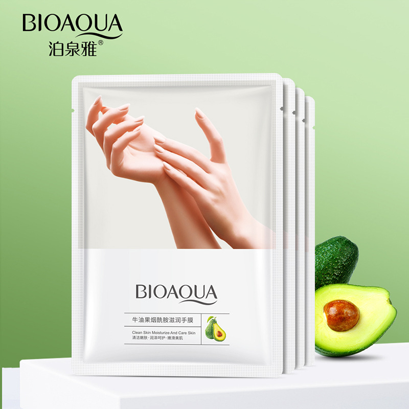 Mặt Nạ Tay Chân Bioaqua (1 Cặp) Chứa Nicotinamide Bơ Dưỡng Ẩm Và Tẩy Tế Bào Chết Để Cải Thiện Nếp Nhăn Và Chăm Sóc Da Tay Nhẹ Nhàng