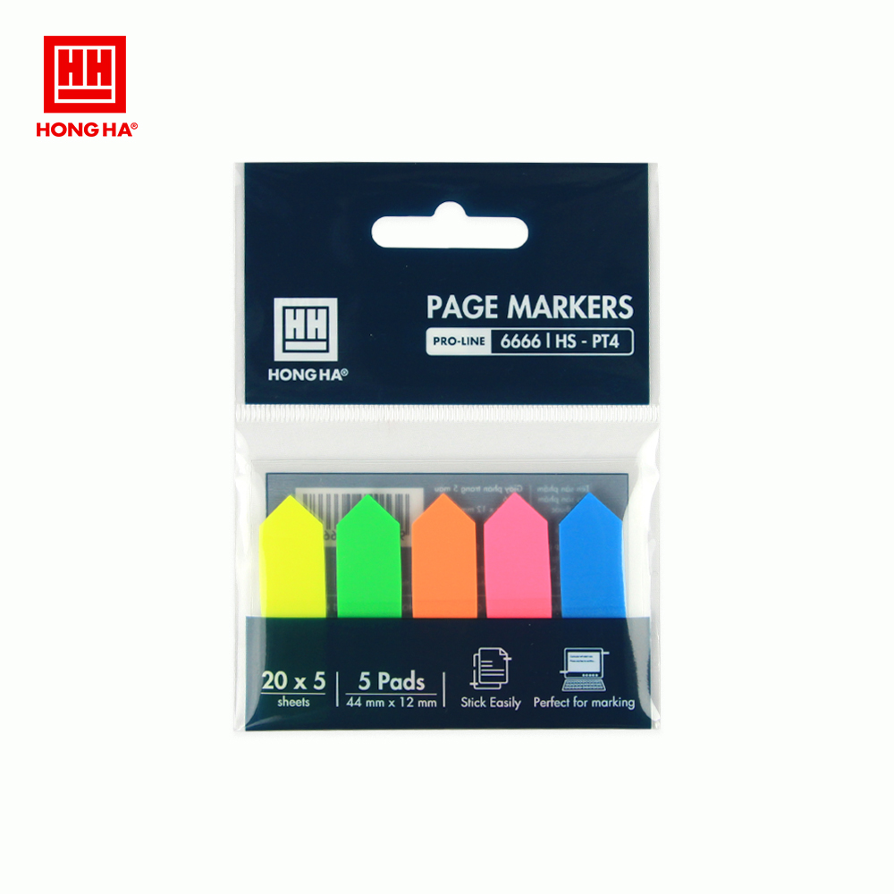 Giấy phân trang 5 màu hồng hà hs-pt4 - 6666