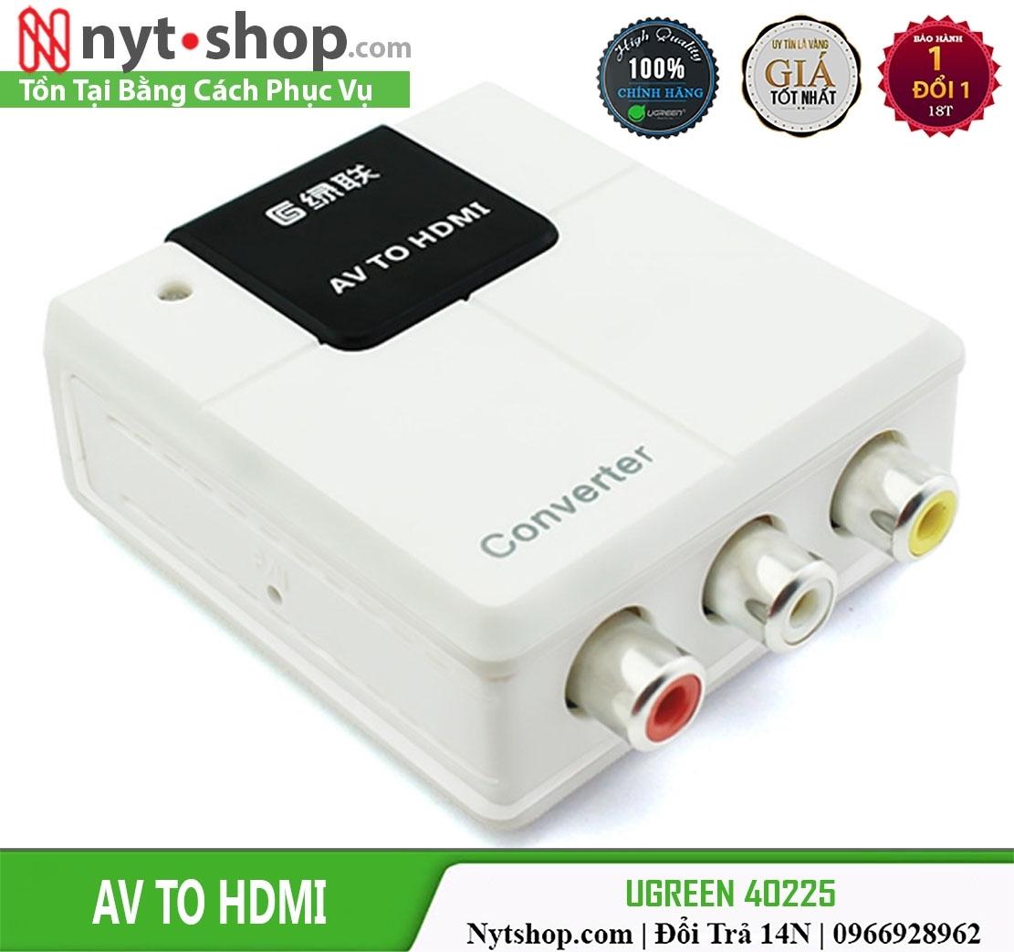 Bộ chuyển av sang hdmi hỗ trợ 1080p cao cấp ugreen 40225