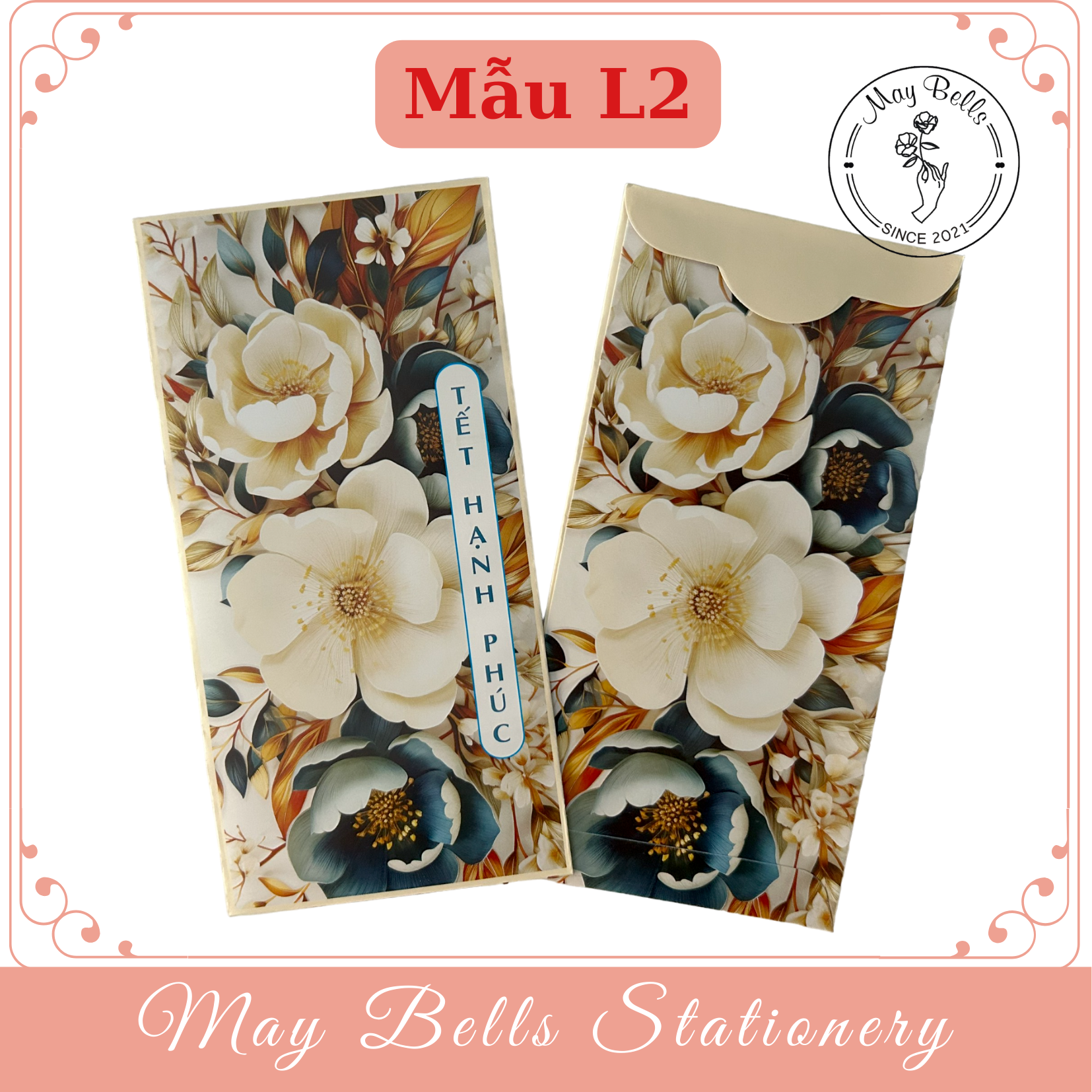 Phiên bản giới hạn bao lì xì tết 2025 ất tỵ mẫu hoa lá 3d được chọn mẫu, bao lì xì mừng tuối sang trọng