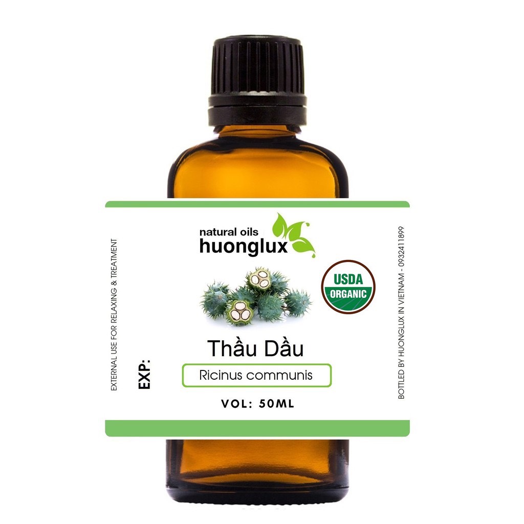 USDA Organic dầu thầu dầu Castor oil hữu cơ dưỡng da và tóc