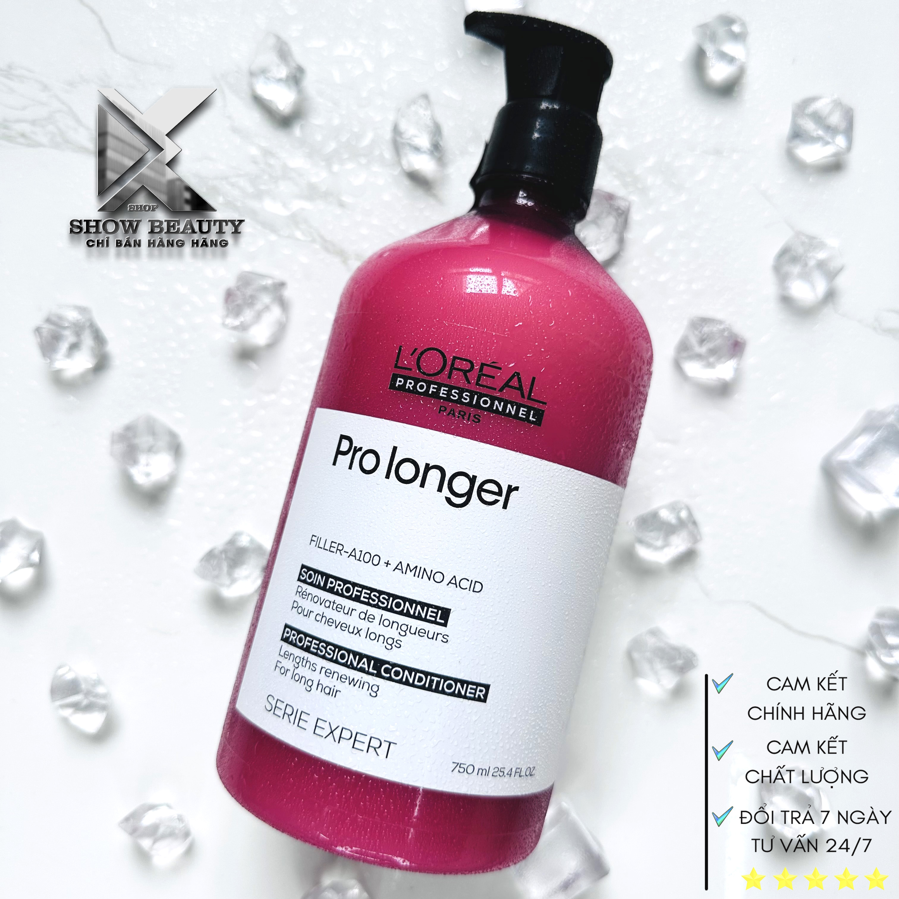 Dầu xả dưỡng tóc dài mềm mượt L'Oréal Professionnel, giảm gãy rụng, chẻ ngọn Pro Longer 750ml