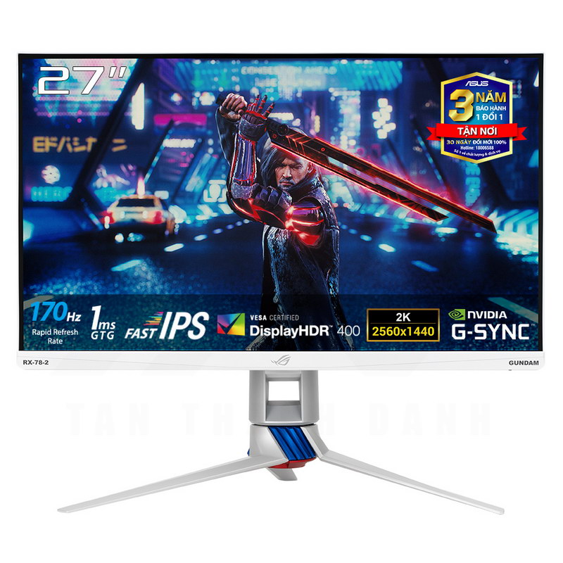 Màn hình game asus rog strix xg279q gundam edition gaming monitor – 27 inch wqhd ips 170hz oc 1ms hdr 400 g-sync - xg series monitor